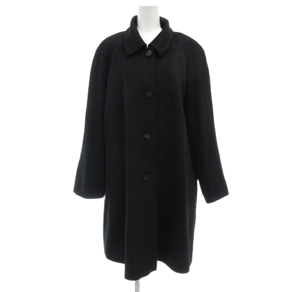樂天商城 - 【中古】ノーブランド 美品 バルマカーンコート ステンカラー カシミヤ 13 黒 ブラック /UO ■GY61 レディース 【ベクトル 古着】 260126