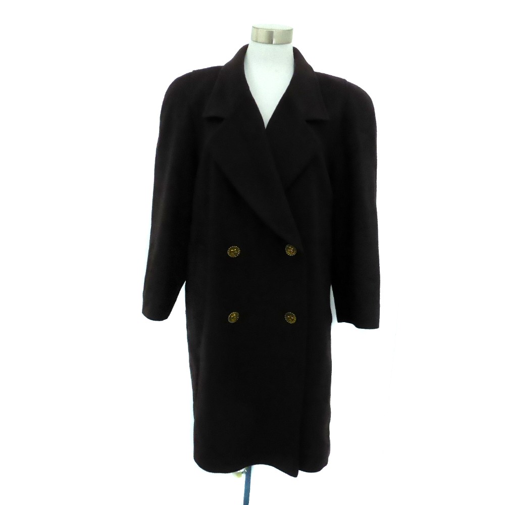 樂天商城 - 【中古】レリアン Leilian チェスターコート ロング丈 ダブルボタン 13+ ダークブラウン /HO36 ■GY61 レディース 【ベクトル 古着】 260122