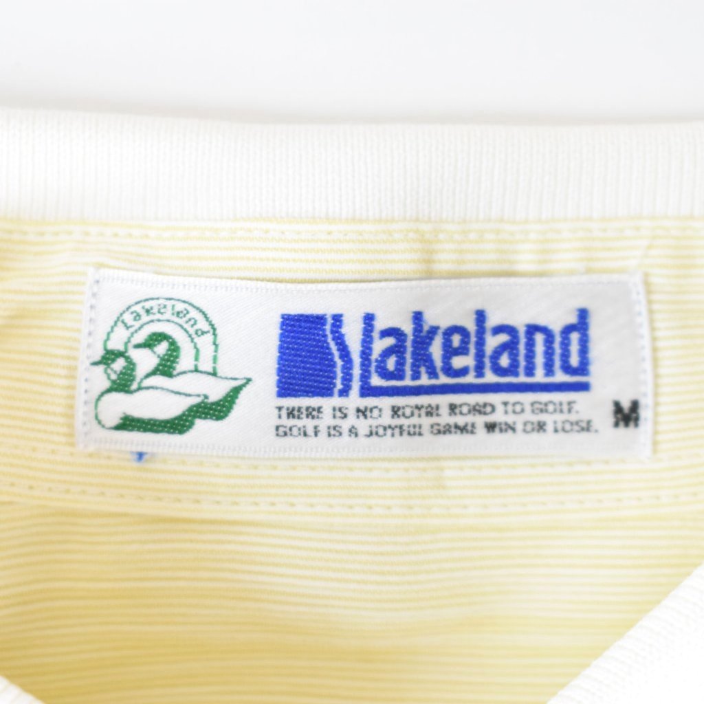 【中古】レイクランド Lakeland ポロシャツ 半袖 M 黄 イエロー ■GY58 メンズ 【ベクトル 古着】 260215