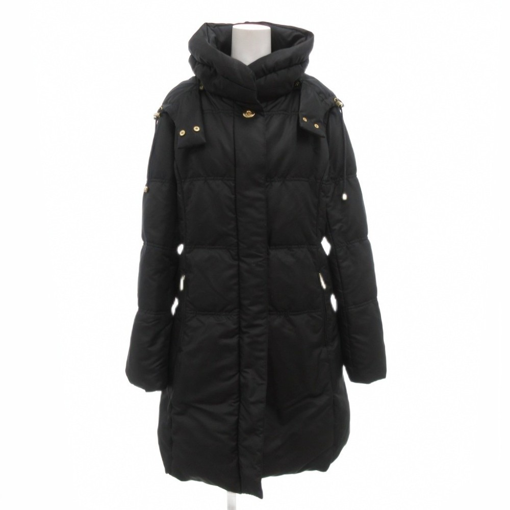 【中古】ラブ パラダイス LOVE PARADISE ダウンコート ロング フード付 ジップアップ 15 黒 ブラック /GV ■GY61 レディース 【ベクトル..