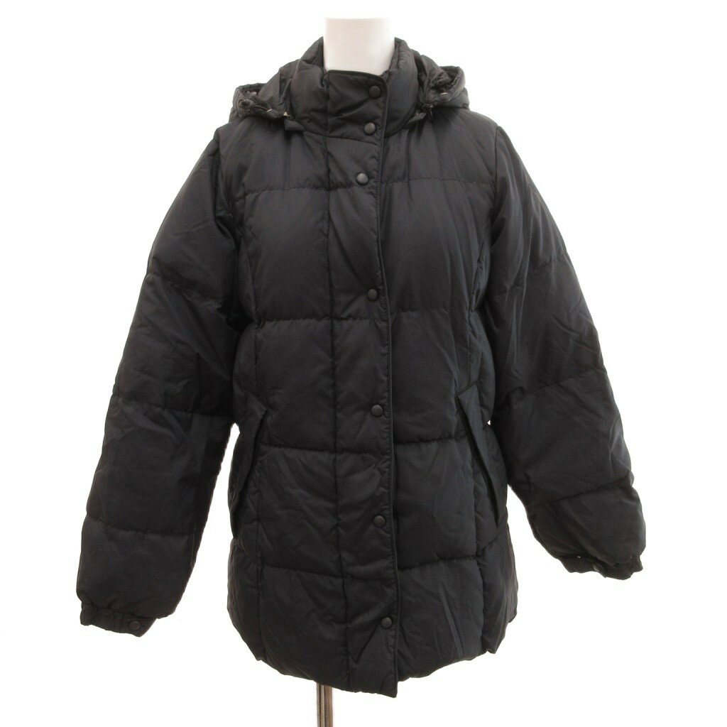 乐天商城 - 【中古】ユニクロ UNIQLO ダウンコート ジャケット フード M ダークネイビー /JS ■GY61 レディース 【ベクトル 古着】 260203