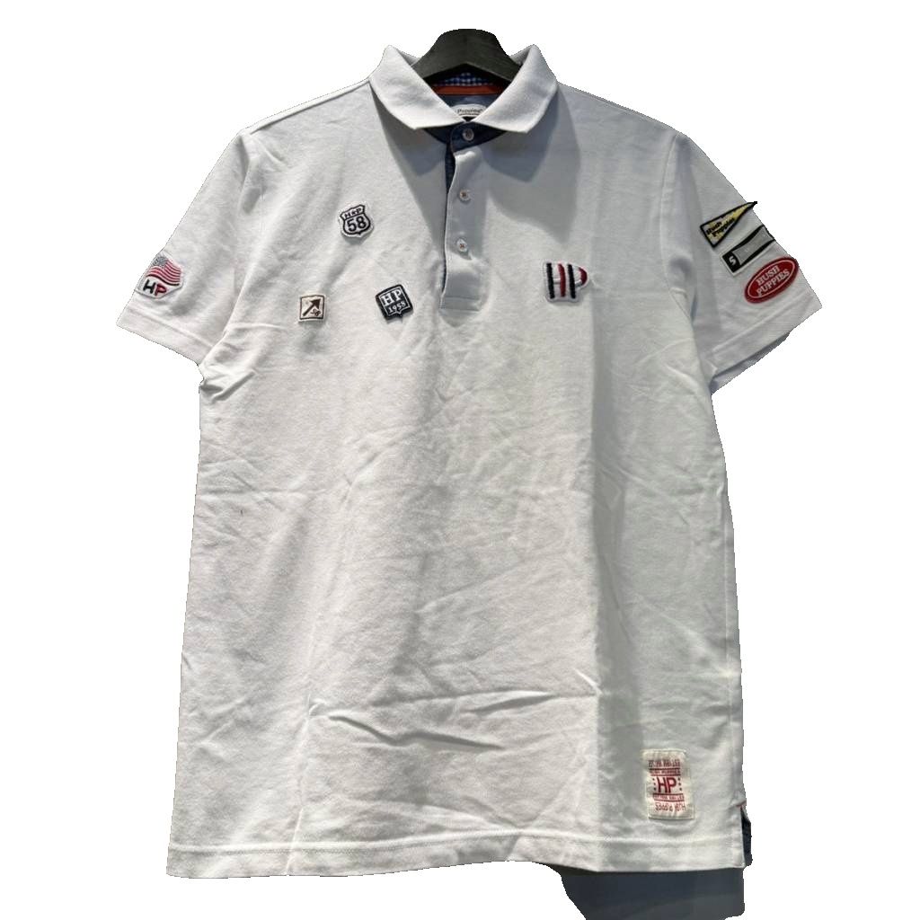Three-Quarter - 【中古】ハッシュパピー Hush Puppies ポロシャツ Tシャツ 半袖 L 白 ホワイト ■GY61 レディース 【ベクトル 古着】 260117