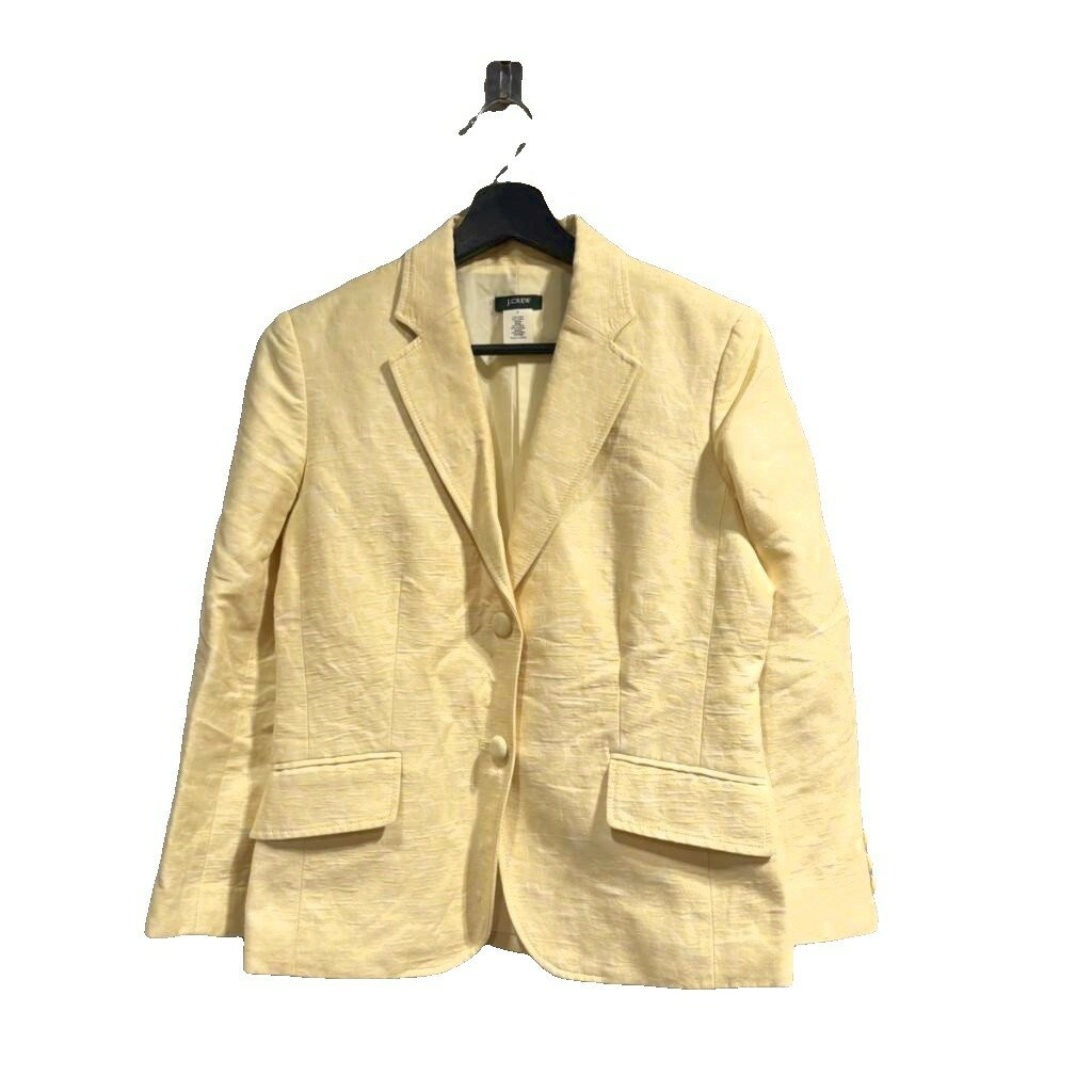 Rakuten - 【中古】ジェイクルー J.CREW テーラードジャケット シングル リネン 4 黄 イエロー ■GY61 レディース 【ベクトル 古着】 260118