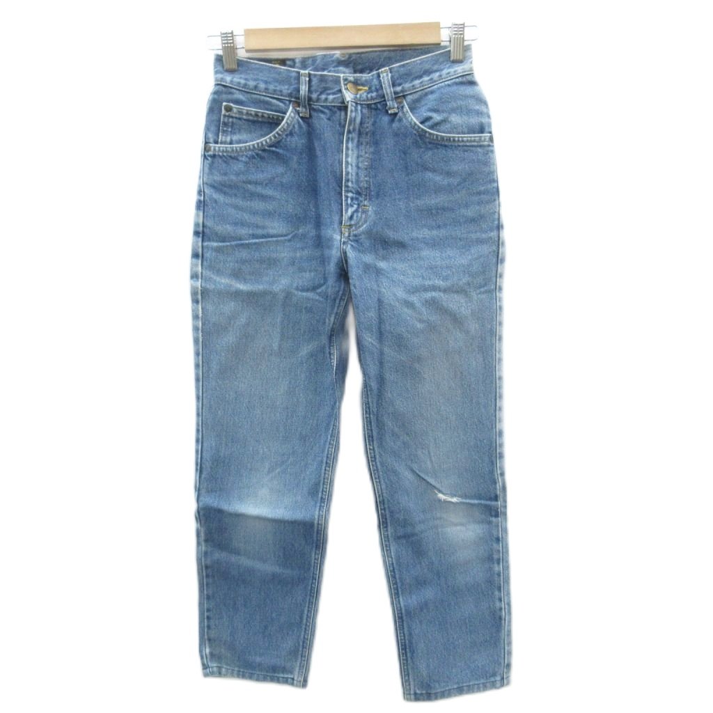 【中古】リー LEE デニムパンツ ジーンズ テーパードパンツ アンクル丈 28 ブルー /SY36 ■GY58 レディース 【ベクトル 古着】 260127