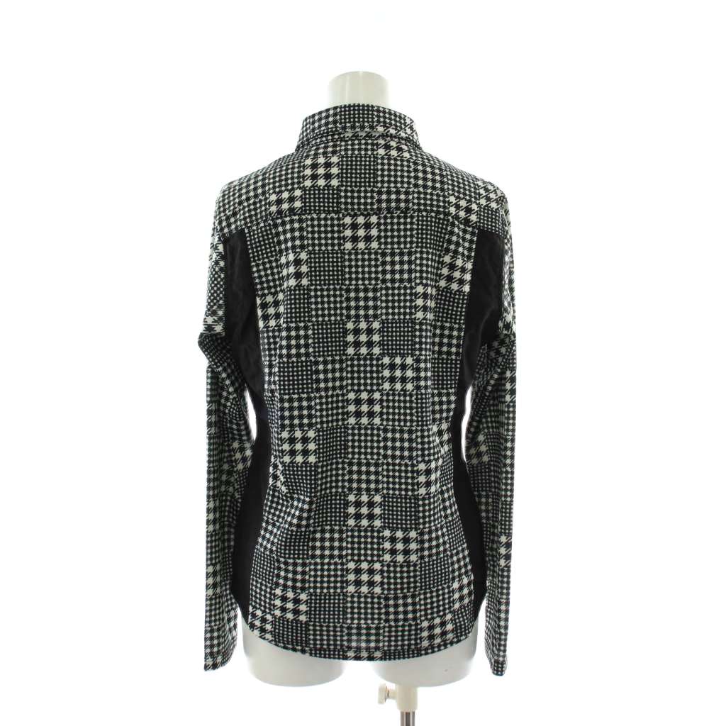 【中古】23区 オンワード樫山 GOLF ゴルフ その他 1 黒 ブラック 白 ホワイト 日本製 千鳥格子 チェック柄 ポロ襟 ボタンダウン 長袖 /GR ■GY58 レディース 【ベクトル 古着】 260202