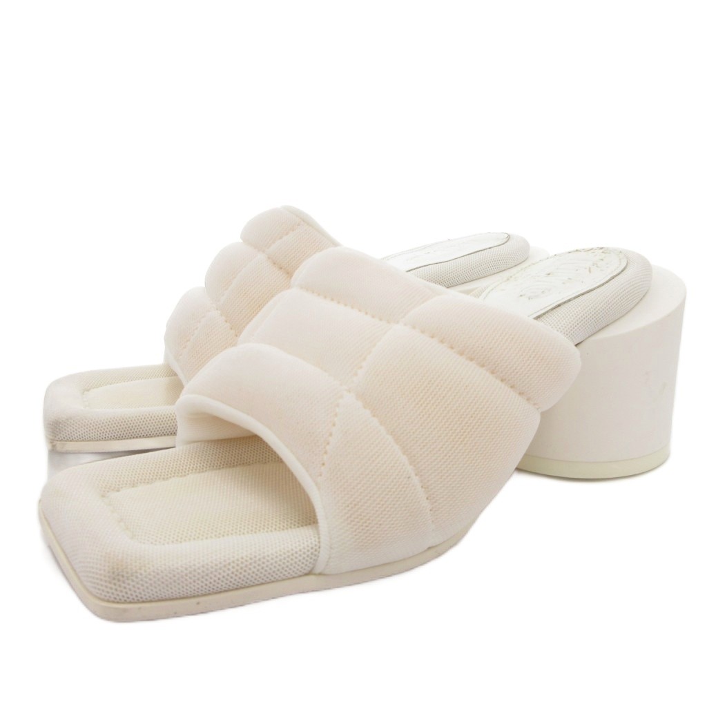 【中古】エムエムシックス メゾンマルジェラ MM6 Maison Margiela CLINIC パッド入りサンダル シューズ ハイヒール 37 白 ホワイト /FF ■GY62 レディース 【ベクトル 古着】 260216