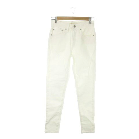 【中古】リーバイス Levi's 721 HIGH RISE SKINNY デニム ジーンズ 27 白 ホワイト 無地 スキニーフィット フルレングス /AO31 ■GY58 レディース 【ベクトル 古着】 260204