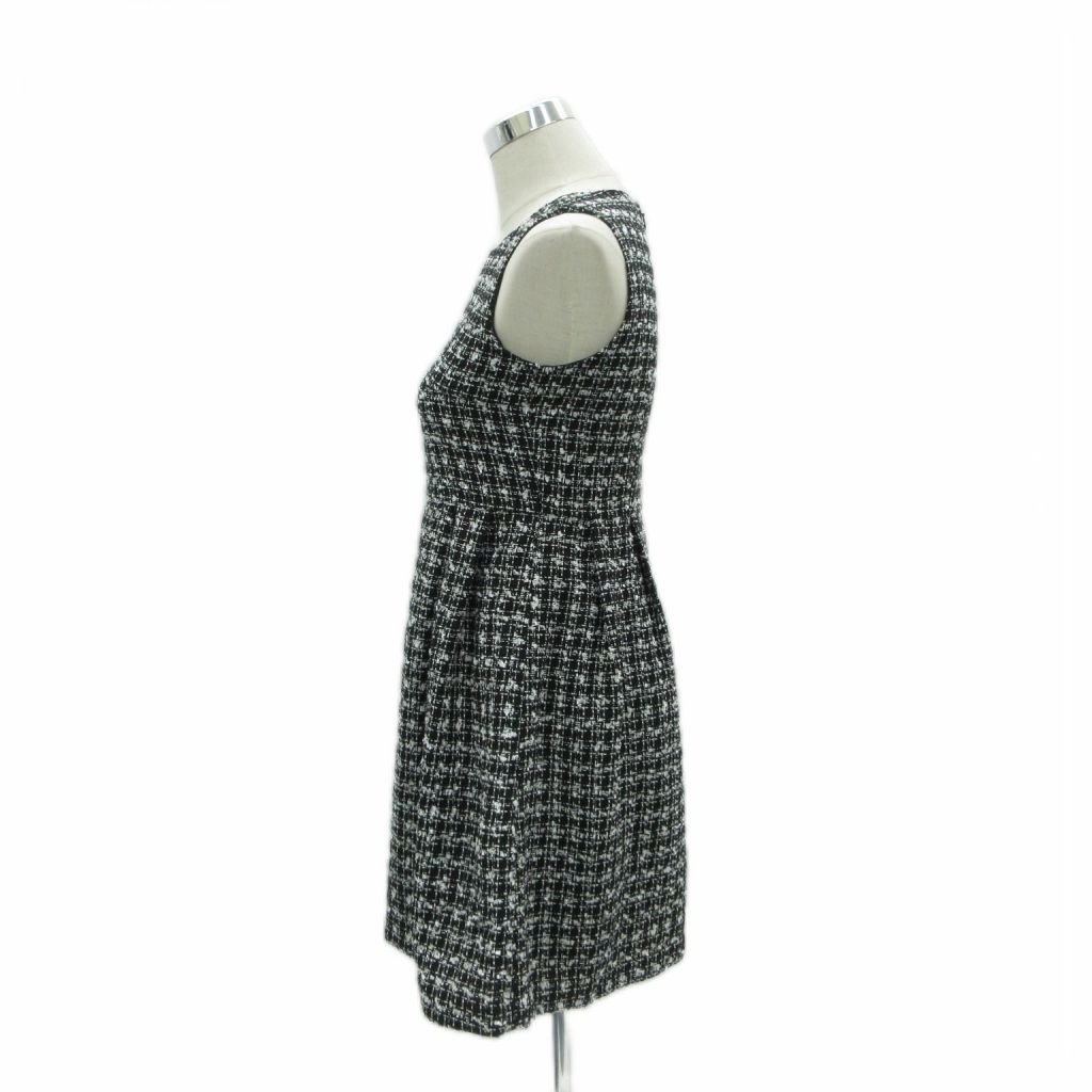 【中古】ロペピクニック ROPE Picnic ワンピース 38 黒 ブラック チェック柄 ツイード ラウンドネック ミニ丈 /YS24 ■GY60 レディース 【ベクトル 古着】 260206 auc-vector-20719646 ブランド古着の買取販売ベクトル サンプル画像3
