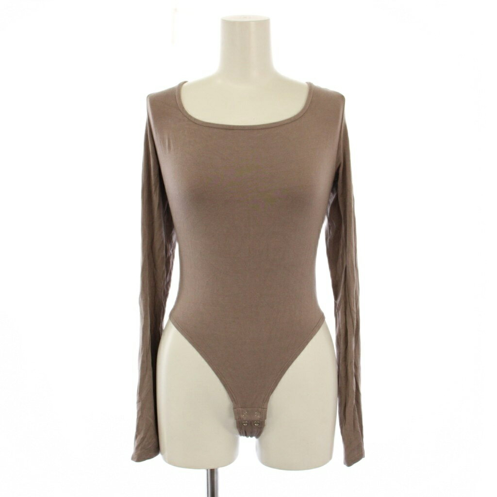デターム determ Scoop-Neck Bodysuit スクープネック ボディスーツ 長袖 2 茶 /BM ■GY60 レディース  260210