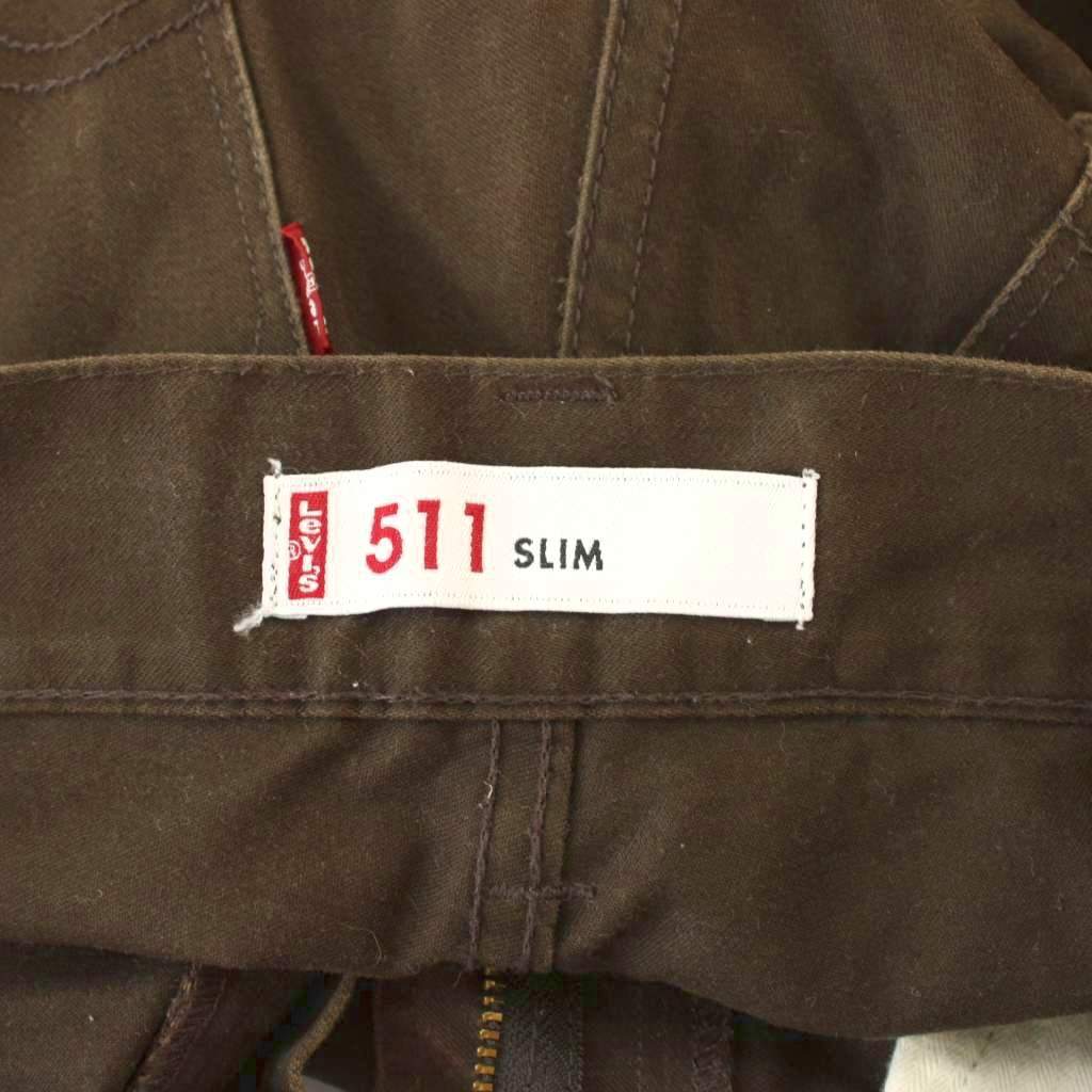 【中古】リーバイス Levi's パンツ スリム 32 茶 ブラウン 無地 長ズボン /LP ■GY60 メンズ 【ベクトル 古着】 260210