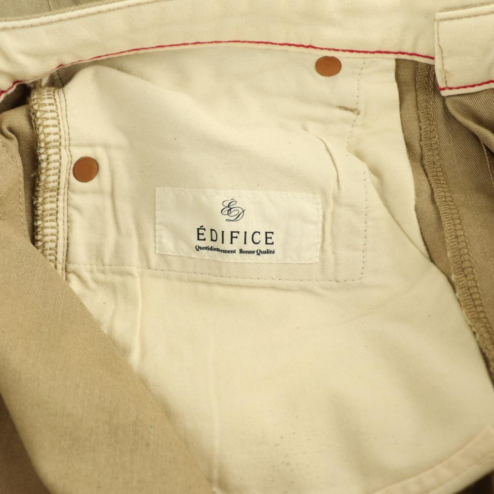 【中古】エディフィス EDIFICE パンツ ジッパーフライ 31 ベージュ /DO ■ECB001 メンズ 【ベクトル 古着】 260213