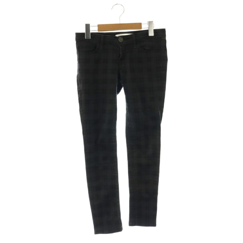 樂天商城 - 【中古】ブラック バイ マウジー BLACK by moussy チェックパンツ ジッパーフライ XS チャコールグレー ブラック ライトブルー /DO ■ECB001 レディース 【ベクトル 古着】 260212