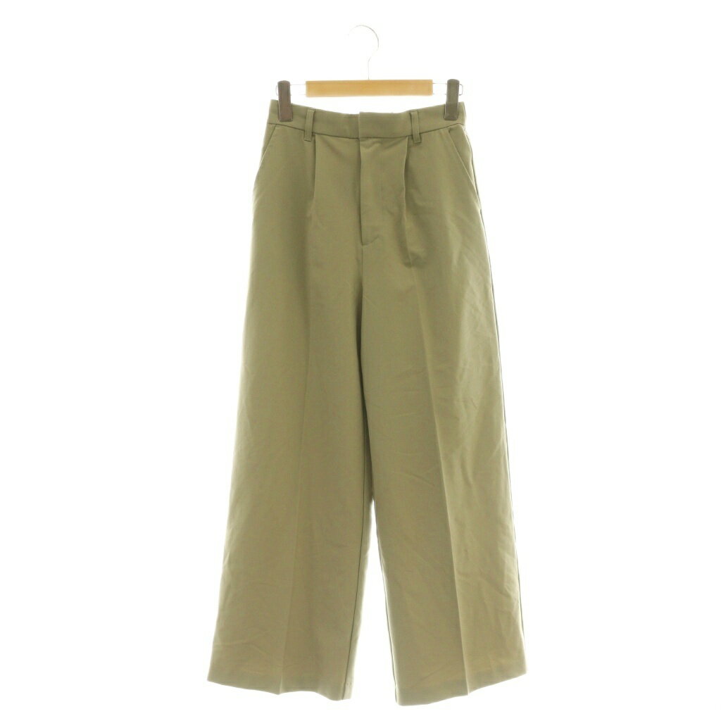 樂天商城 - 【中古】グローブ grove パンツ ストレート ジッパーフライ S カーキベージュ /NR ■ECB001 レディース 【ベクトル 古着】 260225