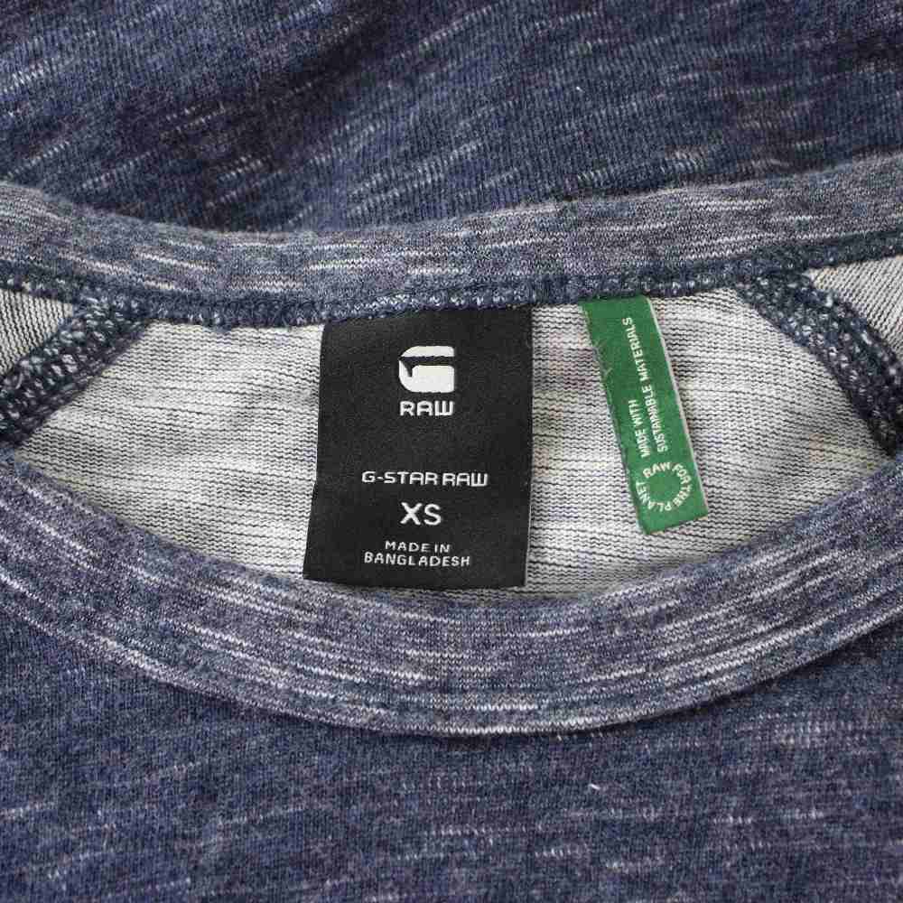 【中古】ジースターロウ G-Star RAW Tシャツ ロンT XS 紺 ネイビー ロゴプリント 長袖 /GP ■GY58 メンズ 【ベクトル 古着】 260214