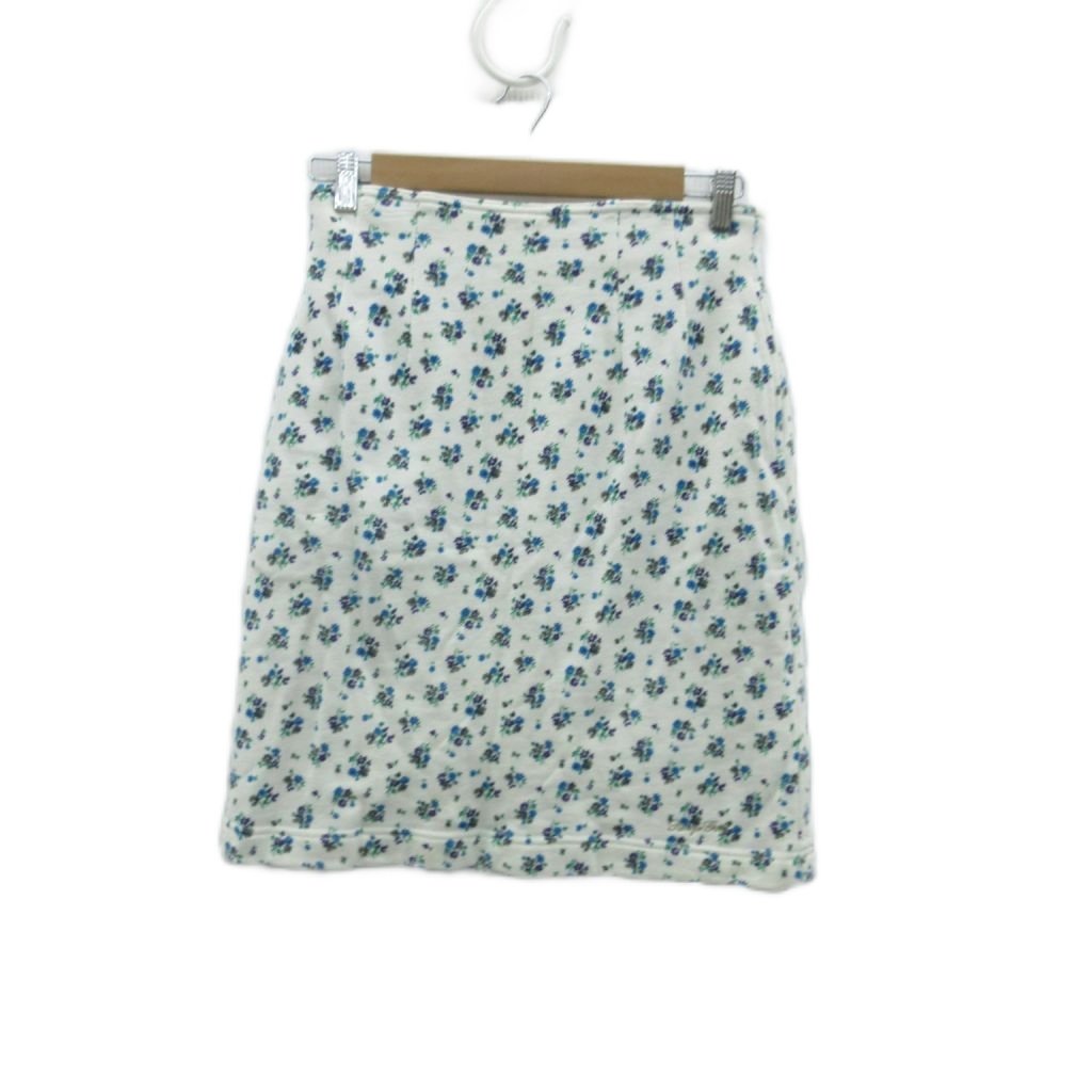 【中古】ケンゾー KENZO タイトスカート ミモレ丈 69 白 ホワイト 小花柄 /SM50 ■ECC001 レディース 【ベクトル 古着】 260218
