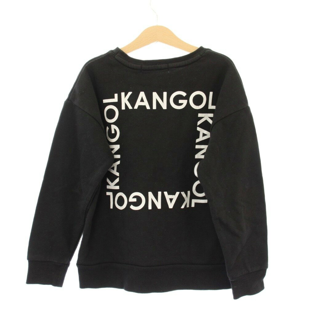 【中古】カンゴール KANGOL スウェット トレーナー 130cm 黒 ブラック 長袖 クルー...