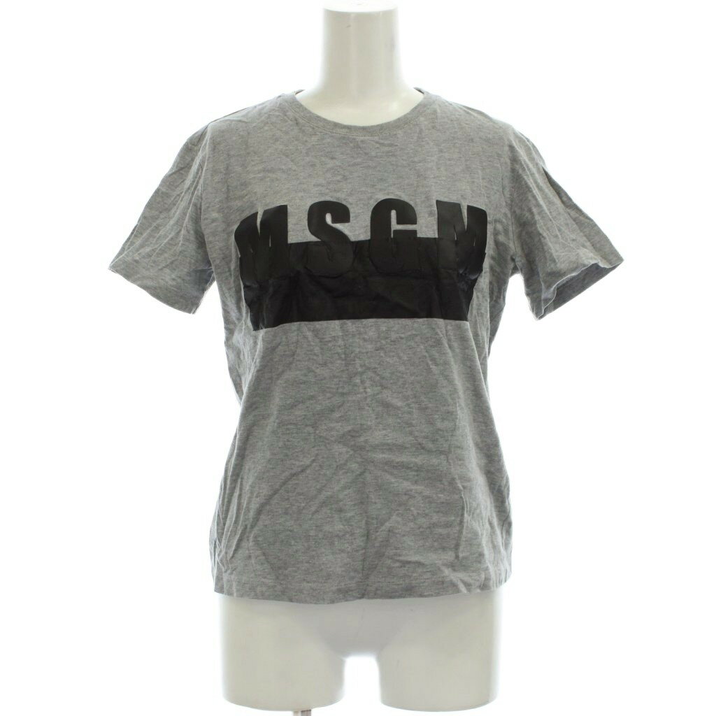樂天商城 - 【中古】エムエスジーエム MSGM Tシャツ カットソー S グレー 半袖 ロゴプリント ラウンドネック /GG ■ECD001 レディース 【ベクトル 古着】 260223