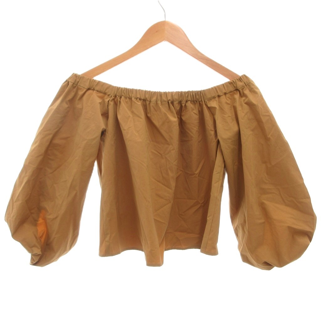 Garments - 【中古】エリン ELIN カットソー クロップド丈 バルーンスリーブ 七部袖 38 茶 ブラウン アパレル /KR ■ECA001 レディース 【ベクトル 古着】 260305