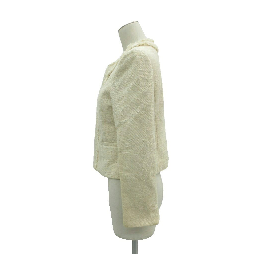 【中古】ロペピクニック ROPE Picnic ノーカラージャケット 上着 ミドル丈 36 S ライトベージュ フリンジ /SY24 ■ECA001 レディース 【ベクトル 古着】 260306 auc-vector-20800031 ブランド古着の買取販売ベクトル サンプル画像3