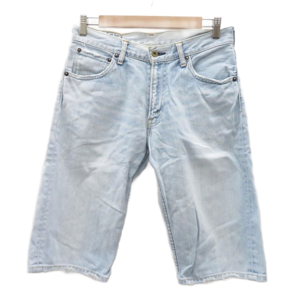 【中古】リーバイス Levi's 503 デニムハーフパンツ W30 L14 ライトブルー ウォッシュ加工 カットオフ /YS8 ■ECB001 メンズ 【ベクトル 古着】 260316