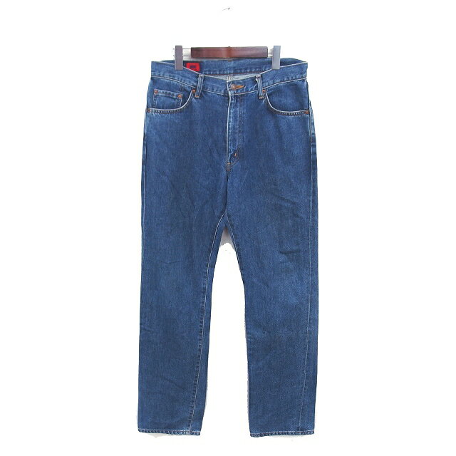 【中古】エドウィン EDWIN 503 デニム ジーンズ ストレート パンツ ウォッシュ加工 ジップフライ 33 ブルー 青 /TT メンズ 【ベクトル 古着】 260326