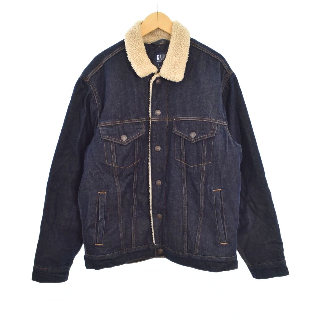 GAP ボアデニムジャケット ブラック Sサイズ大きめ Gap公式オンライン 
