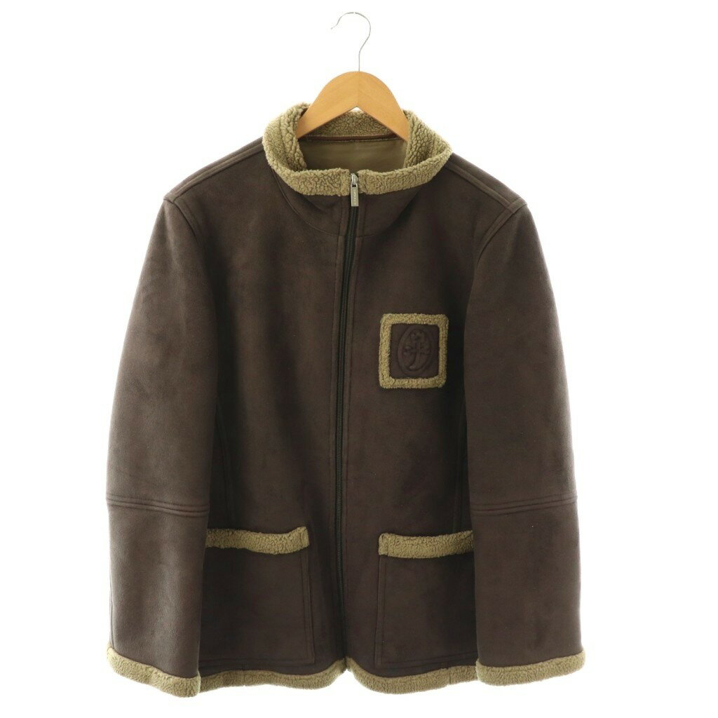 Other - 【中古】カステルバジャック CASTELBAJAC ジャケット ジップアップ ボア 2 茶 ブラウン /RR ■ECD002 メンズ 【ベクトル 古着】 260316