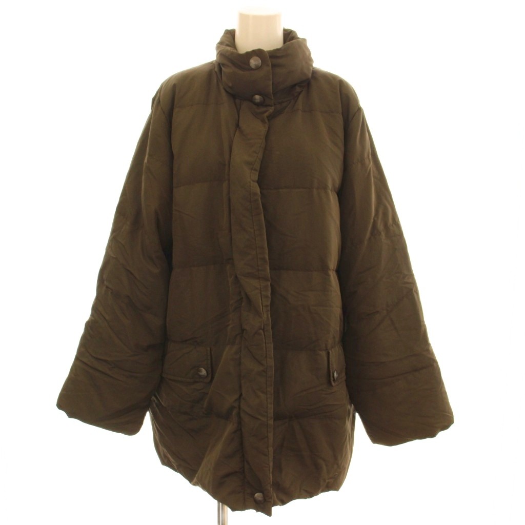 乐天商城 - 【中古】マックスマーラ ウィークエンドライン MAX MARA WEEKEND LINE 中綿コート 42 ブラウン スタンドカラー 長袖 比翼仕立て ミドル丈 /GG ■ECD002 レディース 【ベクトル 古着】 260310