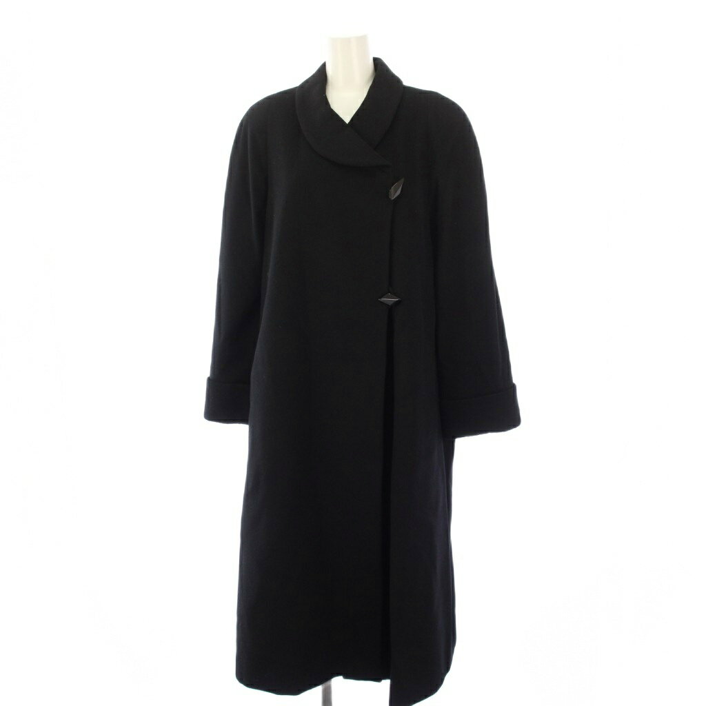 【中古】レレザンス Relesance FUJII KEORI ロングコート カシミヤ アウター M 黒 ブラック 74024 /TK ■ECB002 レディース 【ベクトル 古着】 260319