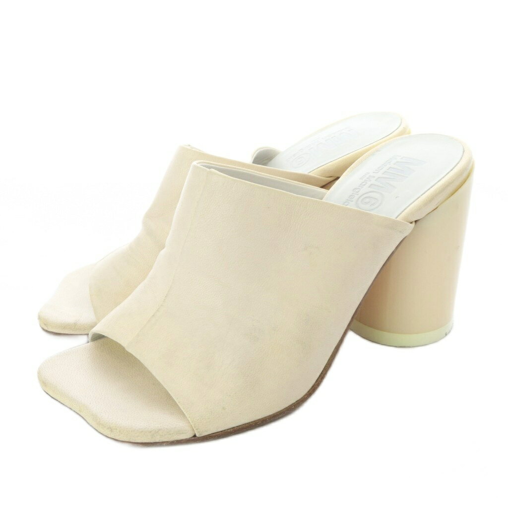 【中古】エムエムシックス メゾンマルジェラ MM6 Maison Margiela サンダル ミュール 36 アイボリー /SR ■GY62 レディース 【ベクトル 古着】 260318