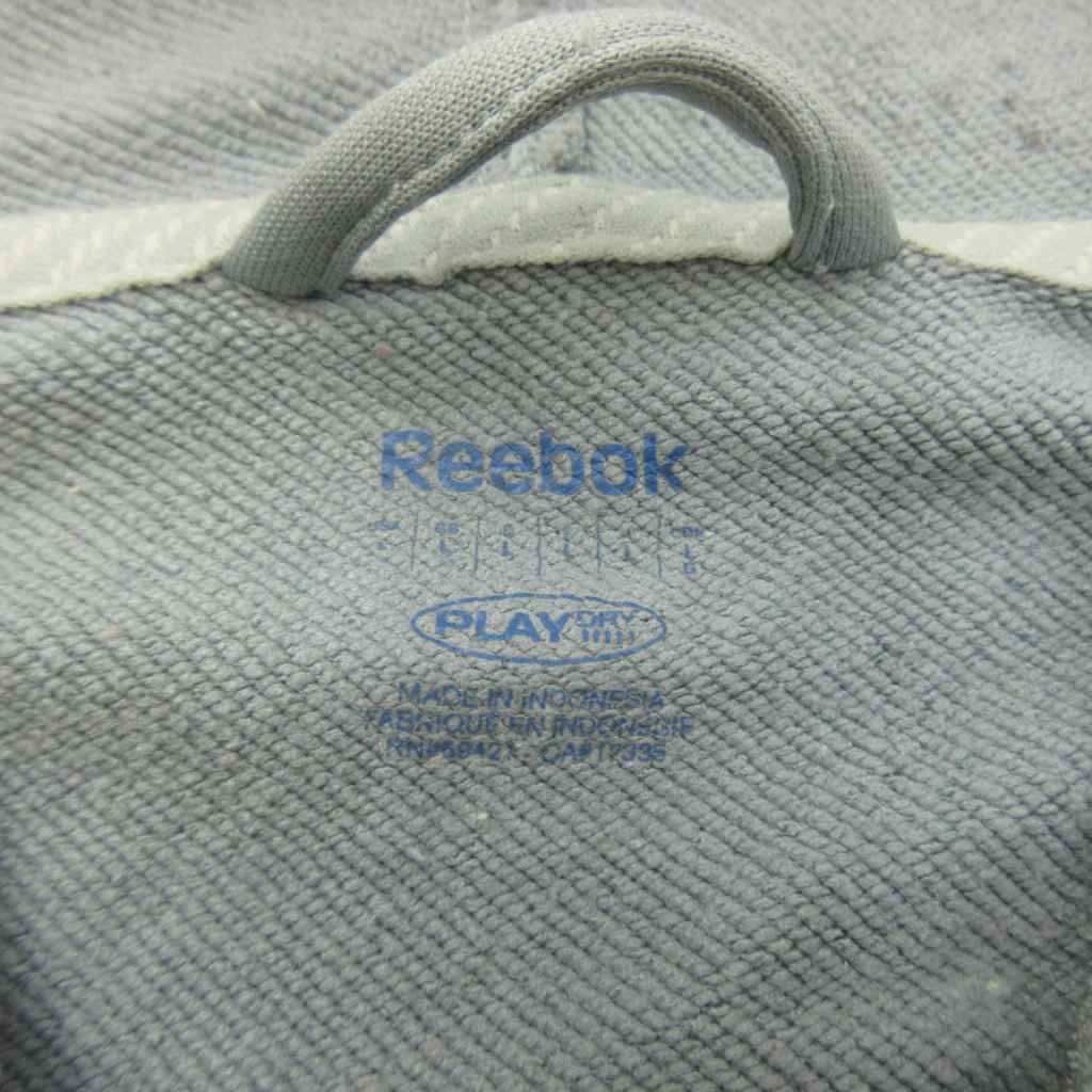 【中古】リーボック Reebok パーカー フーディ スポーツウエア L グレー 長袖 ジッ...