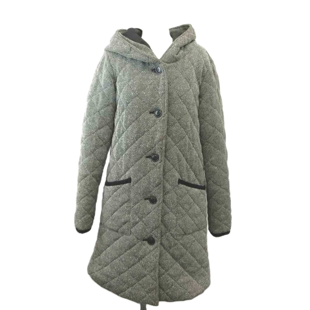 【中古】エイチケー ワークス ロンドン HK WORKS LONDON コート L グレー キルティング フード付き 長袖 /RN ■ECA003 レディース 【ベクトル 古着】 260324