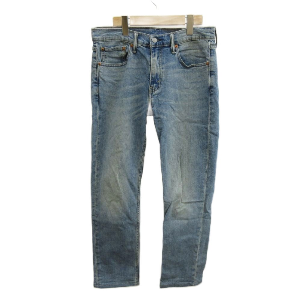 【中古】リーバイス Levi's デニム ジーンズ 32×32 ブルー ウォッシュ加工 長ズボン フルレングス ストレートシルエット /PP ■ECA003 メンズ 【ベクトル 古着】 260325