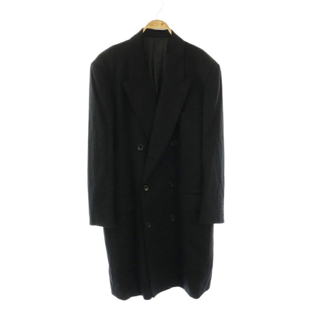 乐天商城 - 【中古】ノーブランド コート ロング ダブル カシミヤ LL ブラック /HK ■ECA003 メンズ 【ベクトル 古着】 260317