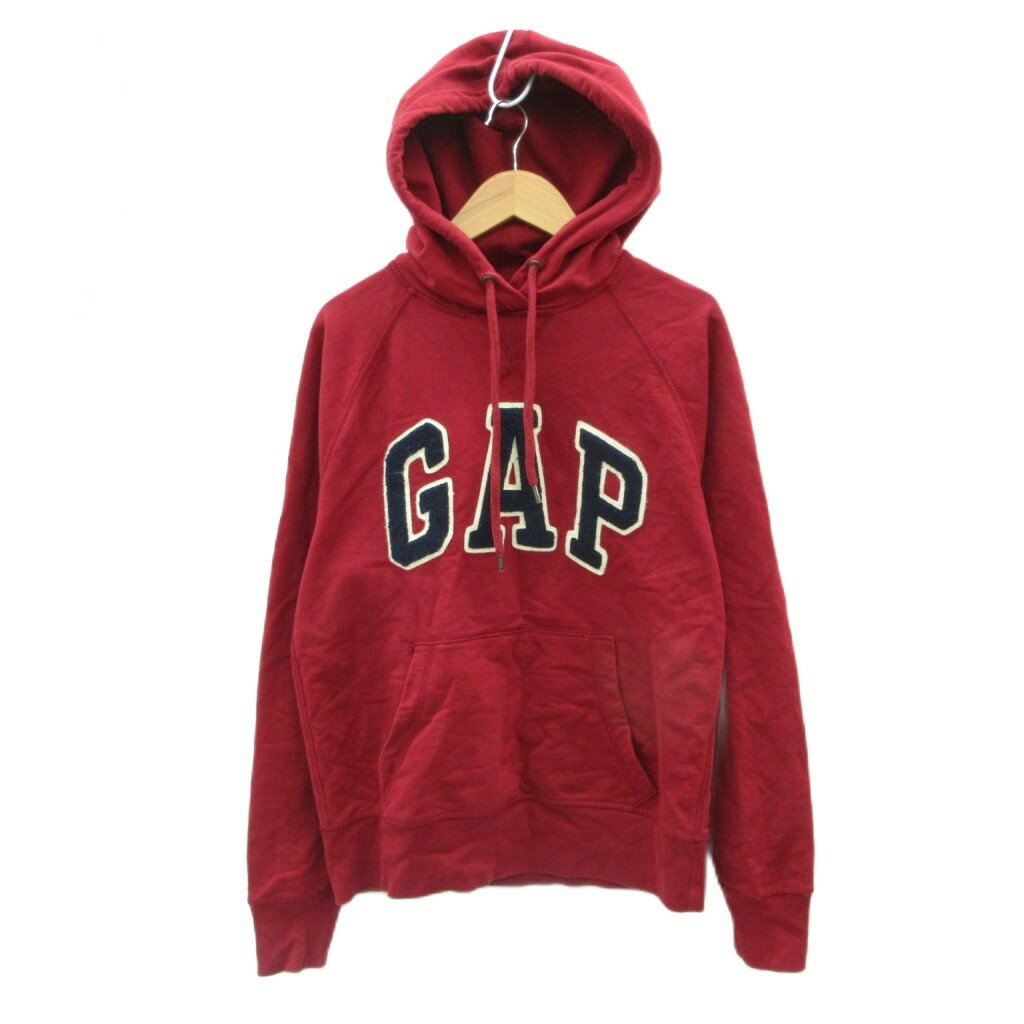 【中古】ギャップ GAP パーカー プルオーバー 長袖 XS ボルドー フード付き ロゴデザイン /HO3 ■ECA003 レディース 【ベクトル 古着】 260409
