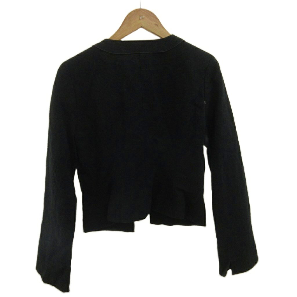 【中古】ナチュラルビューティーベーシック NATURAL BEAUTY BASIC スーツ 絹 シルク S XS 黒 ブラック ノーカラー 長袖 フルレングス /KT ■ECA003 レディース 【ベクトル 古着】 260324 3