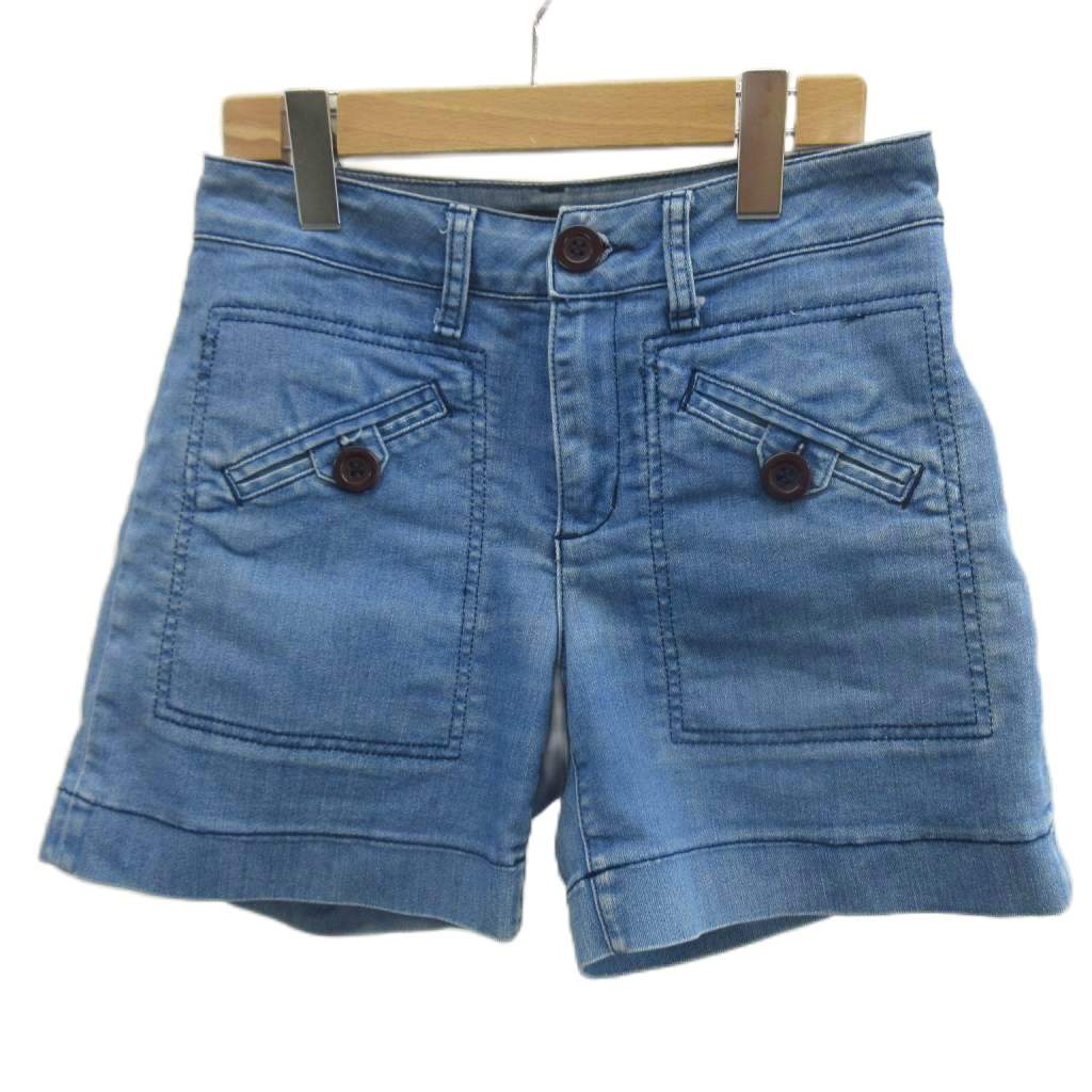 【中古】セルフォンティーヌ Serfontaine デニムショートパンツ ハーフパンツ 25 青 ブルー /XZ ■ECB002 レディース 【ベクトル 古着】..