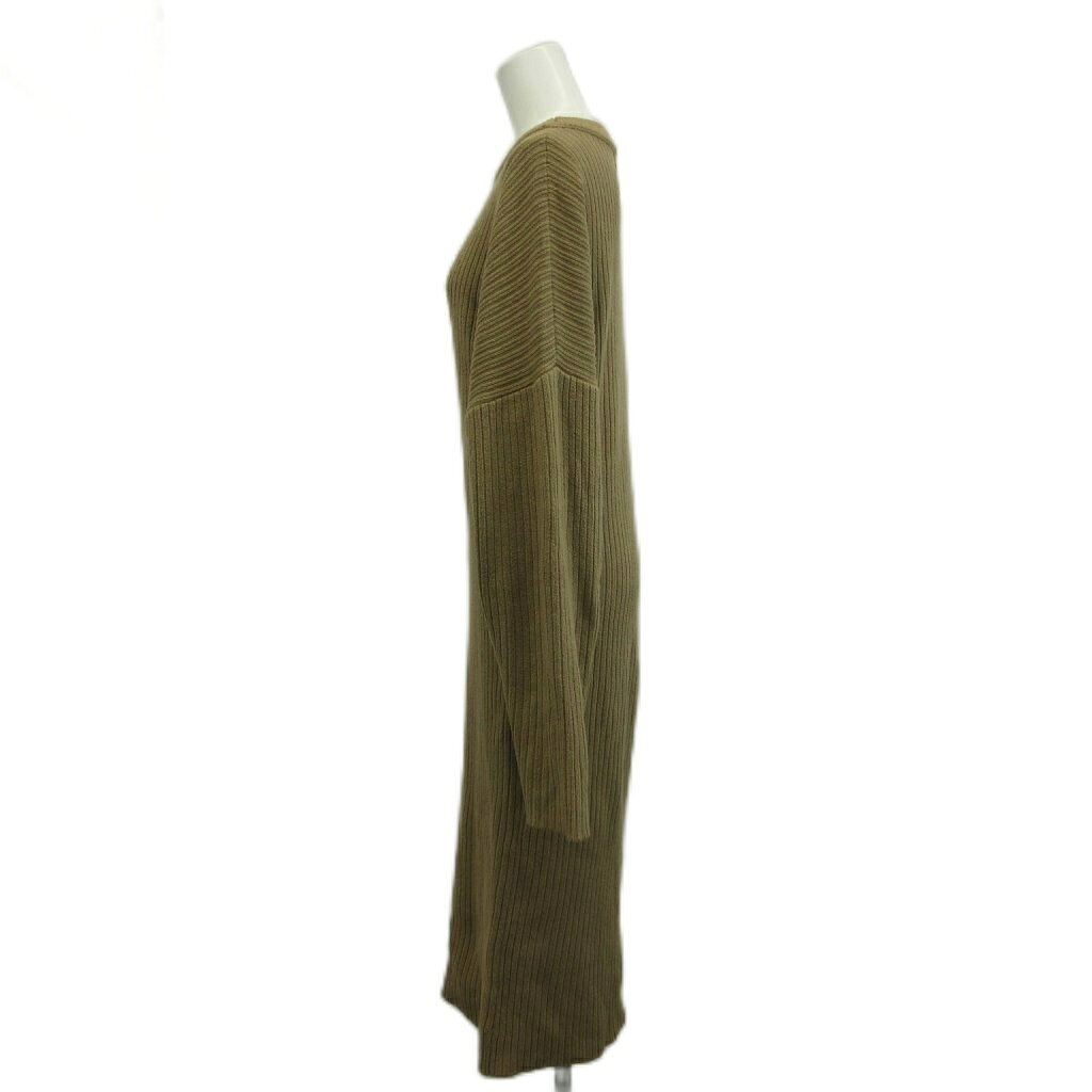 【中古】ミラオーウェン Mila Owen ワンピース ニット 0 ベージュ リブ ラウンドネック 長袖 ドロップショルダー ひざ丈 /PP ■ECB002 レディース 【ベクトル 古着】 260325 auc-vector-20822510 ブランド古着の買取販売ベクトル サンプル画像3