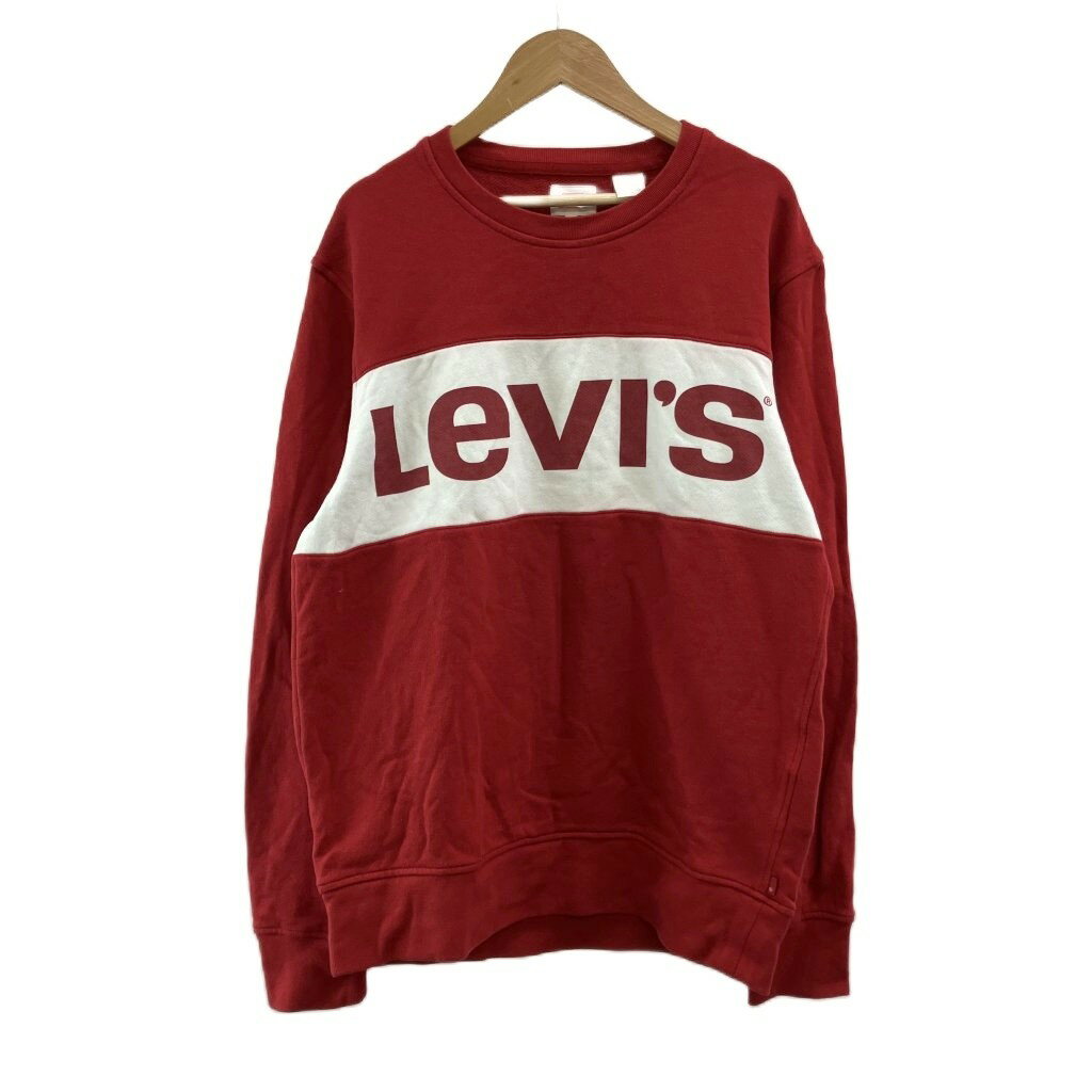 Other - 【中古】リーバイス Levi's トレーナー スウェット M 赤 レッド 長袖 ロゴプリント ラウンドネック /PP ■GY49 メンズ 【ベクトル 古着】 260402