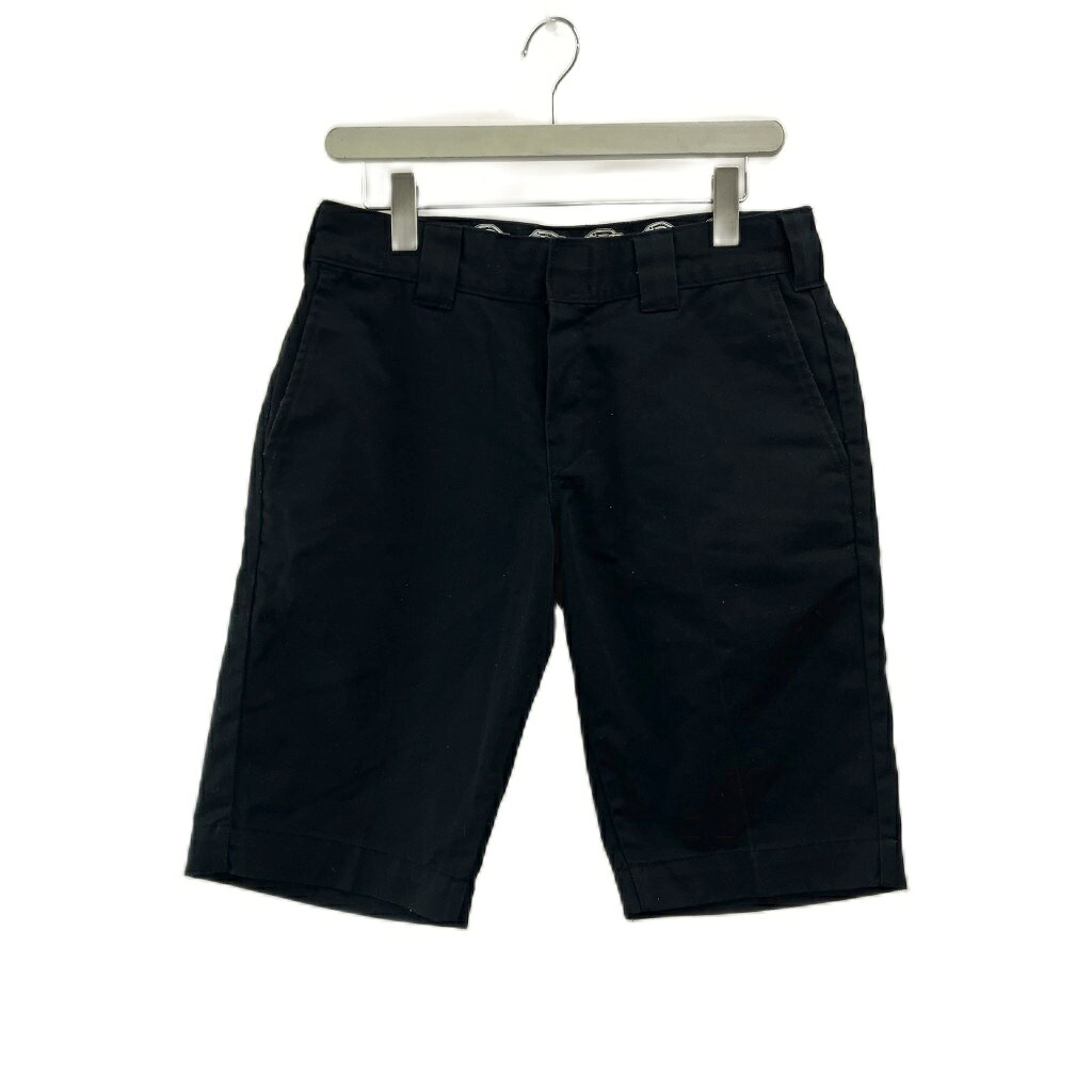 【中古】ディッキーズ Dickies ハーフパンツ 30 黒 ブラック 無地 ショート丈 ベルトループ /PP ■GY49 メンズ 【ベクトル 古着】 260402