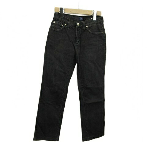 [중고] 트라사르디 TRUSSARDI JEANS 데님 팬츠 청바지 레귤러 스트레이트 24 블랙 블랙 /XZ ■GY49 [벡터 헌옷] 260331