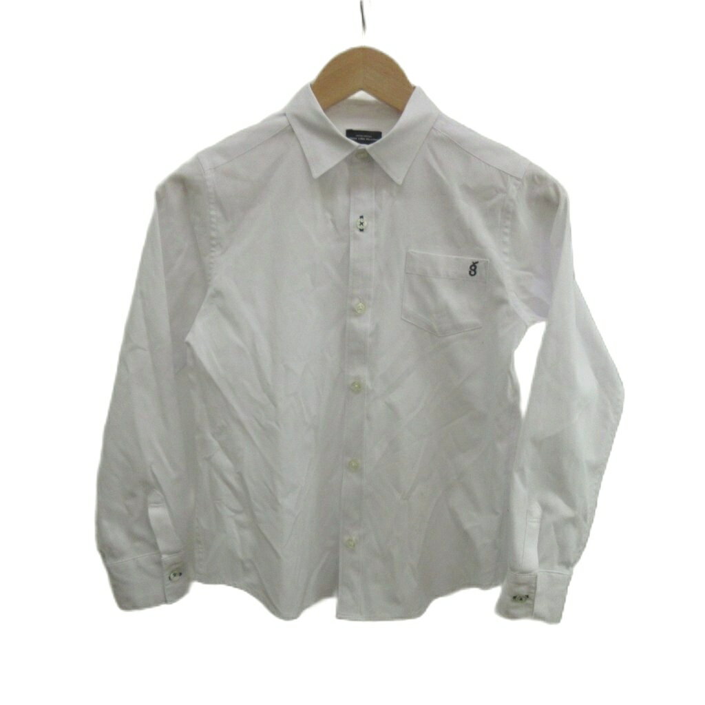 其它 - 【中古】グリーンレーベルリラクシング ユナイテッドアローズ green label relaxing シャツ 長袖 キッズ 子ども服 150 白 ホワイト 無地 レギュラーカラー /PP ■GY99 キッズ 【ベクトル 古着】 260330