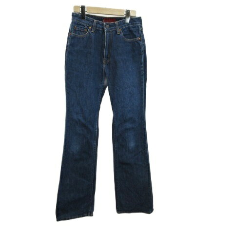 【中古】リーバイス レッドタブ Levi's RED TAB デニム ジーンズ W30 インディゴ ブルー 無地 フルレングス ストレートシルエット /PP ■ECB002 レディース 【ベクトル 古着】 260401
