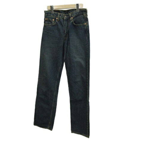 【中古】リーバイス Levi's デニム ジーンズ 29 インディゴ ブルー 無地 フルレングス 5ポケット ストレートシルエット /PP ■ECB002 メンズ 【ベクトル 古着】 260401