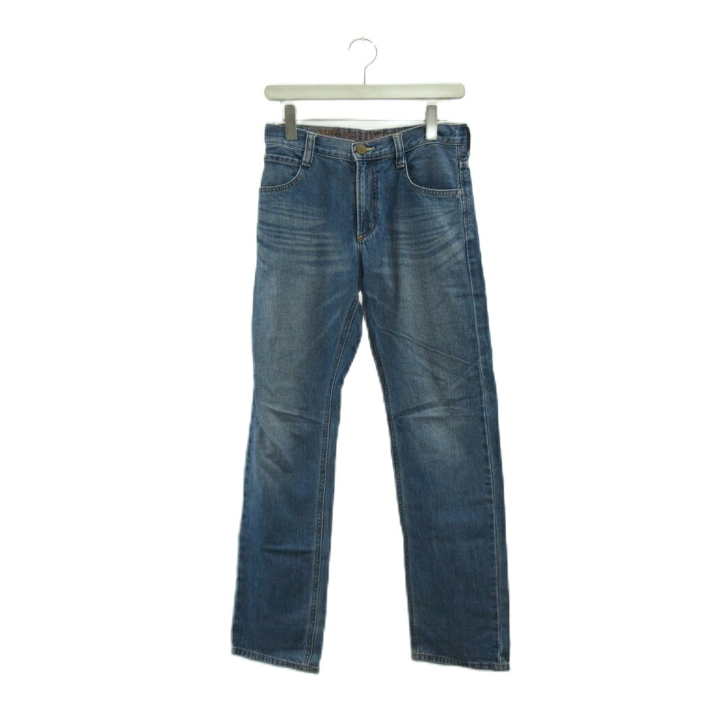 【中古】エドウィン EDWIN デニム ジーンズ 子ども服 160 青 インディゴブルー 無地 長ズボン ストレートパンツ/YU ■ECB002 キッズ 【ベクトル 古着】 260402