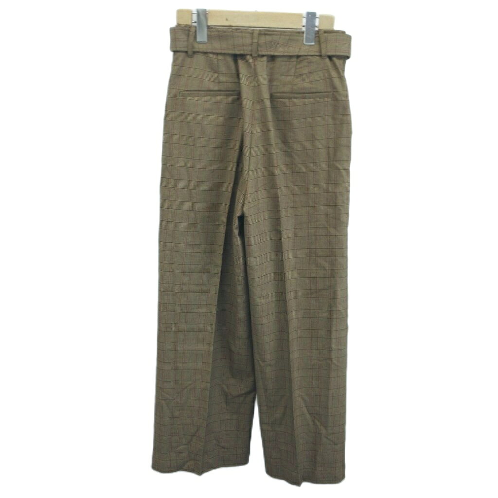 【中古】ミラオーウェン Mila Owen パンツ 0 茶 ブラウン チェック柄 ベルト付き 長ズボン /NP ■GY99 レディース 【ベクトル 古着】 260330 auc-vector-20830812 ブランド古着の買取販売ベクトル サンプル画像2