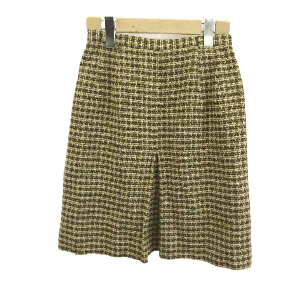 【中古】ロートレアモン LAUTREAMONT スカート ウール 2 ベージュ ツイード チェック柄 膝丈 プリーツ /NP ■GY99 レディース 【ベクトル 古着】 260330 auc-vector-20830945 ブランド古着の買取販売ベクトル パッケージ画像