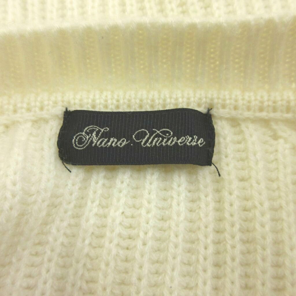 【中古】ナノユニバース nano universe ニット セーター ウール M オフホワイト 長袖 ラウンドネック リブ編み /NP ■ECC003 レディース 【ベクトル 古着】 260407 auc-vector-20846600 ブランド古着の買取販売ベクトル サンプル画像3