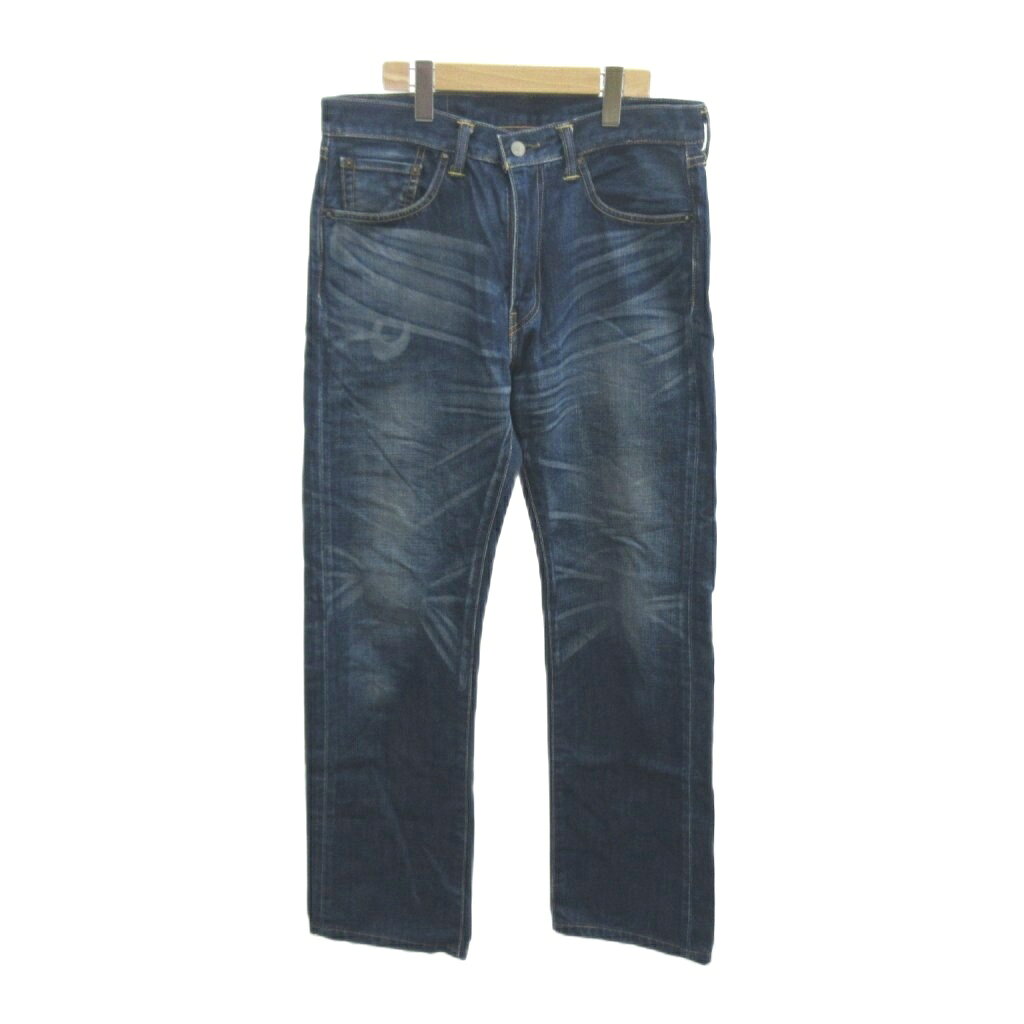 [중고] 리바이스 Levi 's 505 데님 팬츠 청바지 W33 L33 블루 인디고 블루 탈색 가공 주름 가공 긴 바지 / YU ■ GY99 남성 [벡터 헌옷] 260403