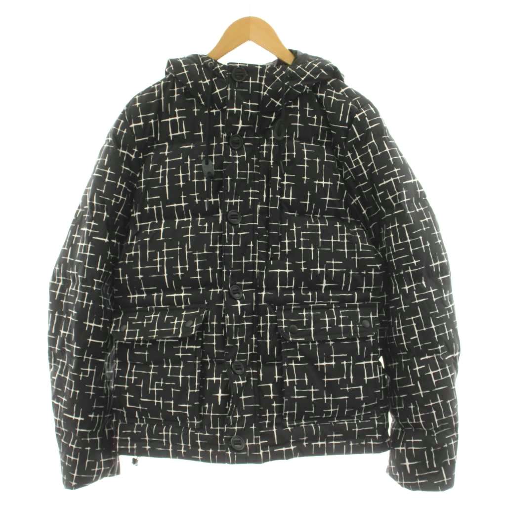 【中古】ナノユニバース nano universe ダウンジャケット 上着 XL 黒 ブラック 総柄 長袖 フード付き /GP ■ECB003 メンズ 【ベクトル 古着】 260403 auc-vector-20842286 ブランド古着の買取販売ベクトル パッケージ画像